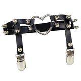 Porte-jarretelles en cuir PU colorés pour femmes / Harnais de corps en dentelle à rivets rétro pour femmes