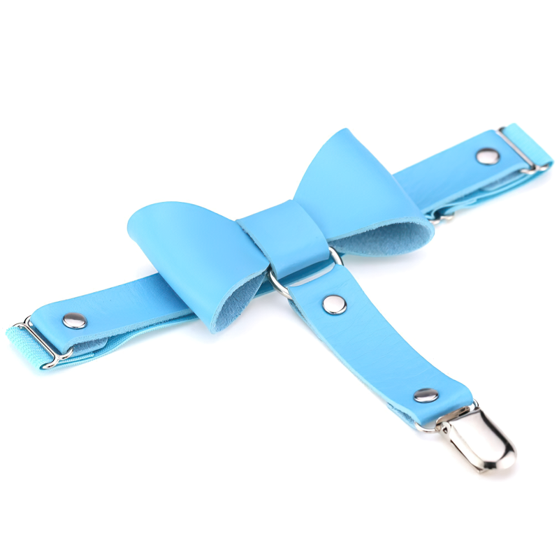 Female Colorful PU Leather Stockings Garter Belts / Women's Retro Rivet Lace Body Harness - EVE's SECRETS