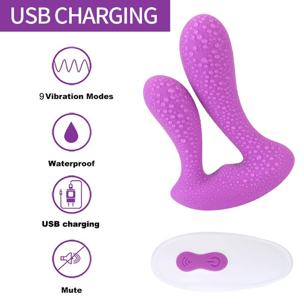 Female Double Penetration Masturbator / Remote Control Sex Toys / Women's G-Spot Vibrator - EVE's SECRETS
