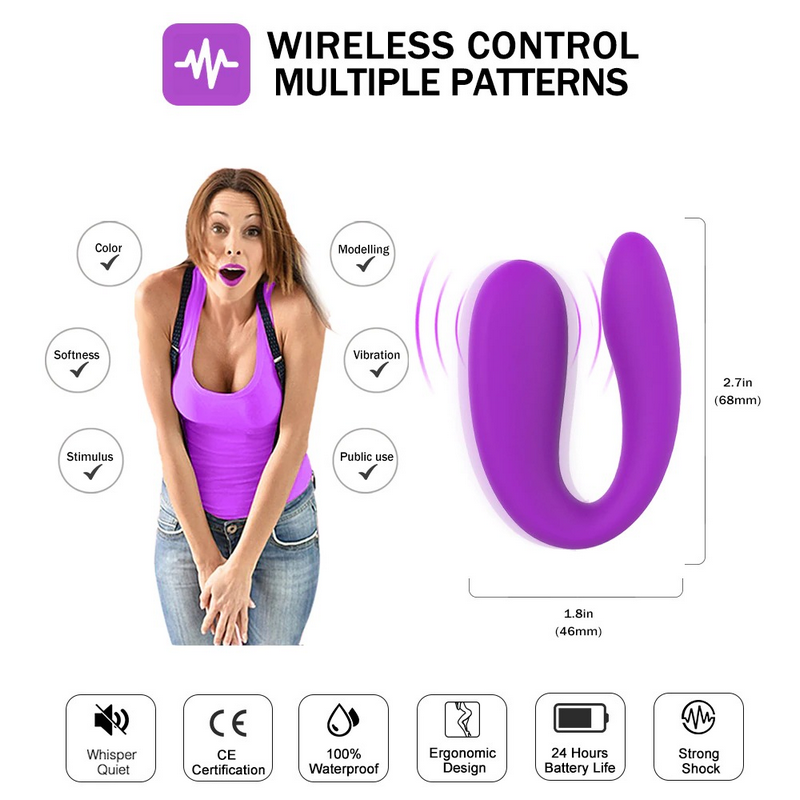 Female G-Spot Dildo Vibrator / Double Vibrator Sex Toy For Women / Waterproof Silicone Stimulator - EVE's SECRETS