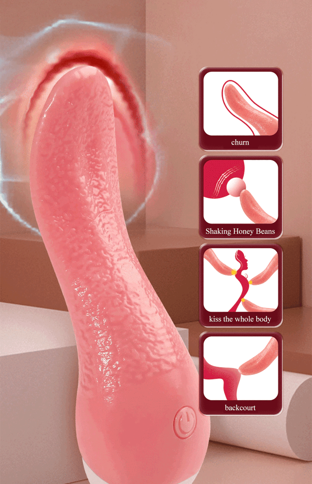Female G-Spot Vibrator / Tongue Design Sex Toys For Masturbation / Women's Clitoral Massager - EVE's SECRETS