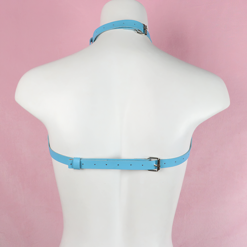 Female PU Leather Chain Body Harness / Sexy BDSM Bra Cage Suspenders for Women - EVE's SECRETS
