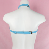 Female PU Leather Chain Body Harness / Sexy BDSM Bra Cage Suspenders for Women - EVE's SECRETS