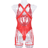Female See-Through Deep-V Bodysuit Lingerie / Women's Backless Halter Erotic Apparel - EVE's SECRETS