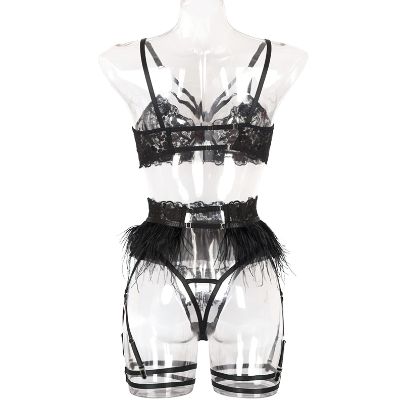 Female Sexy 3 Pieces Lingerie Underwear / Women's Sensual Push Up Lingerie Apparel - EVE's SECRETS