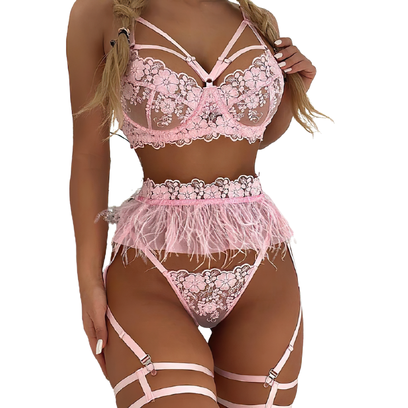 Female Sexy 3 Pieces Lingerie Underwear / Women's Sensual Push Up Lingerie Apparel - EVE's SECRETS