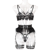 Female Sexy 3 Pieces Lingerie Underwear / Women's Sensual Push Up Lingerie Apparel - EVE's SECRETS