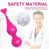 Female Silicone Kegel Balls / Elastic Women's Vagina Trainer With Hearts / G-Spot Massager - EVE's SECRETS