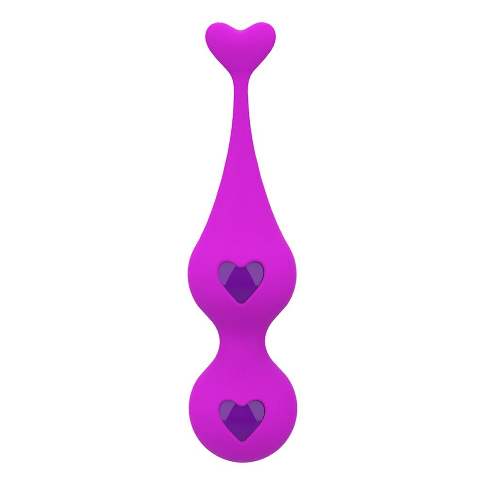 Female Silicone Kegel Balls / Elastic Women's Vagina Trainer With Hearts / G-Spot Massager - EVE's SECRETS