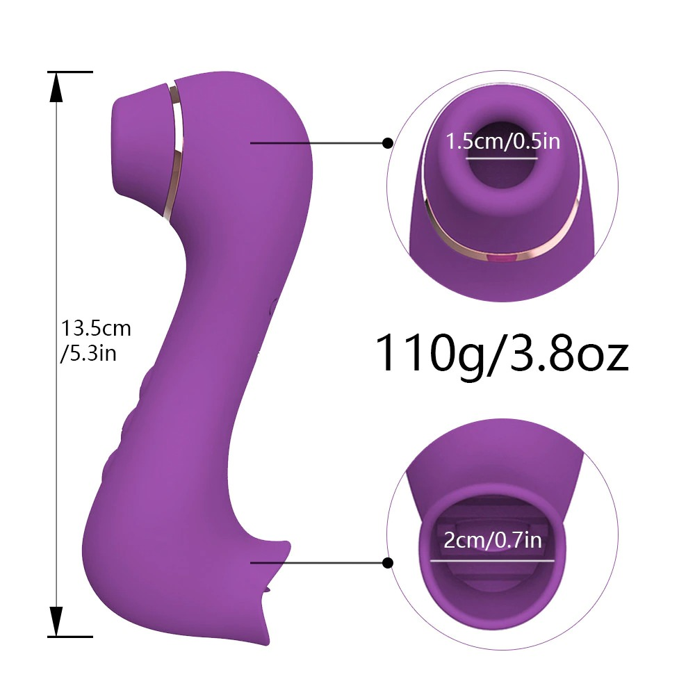 Female Sucking Vibrator / Female Masturbator Nipple Licking / Clitoris Stimulator with Tongue - EVE's SECRETS