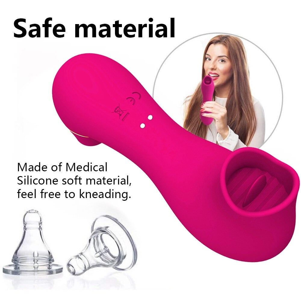 Female Sucking Vibrator / Female Masturbator Nipple Licking / Clitoris Stimulator with Tongue - EVE's SECRETS