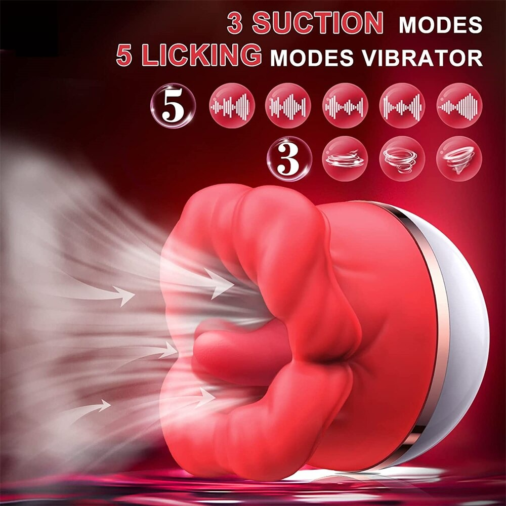 Female Tongue Vibrator / Women's Clitoral Suction Masturbator / Realistic Adult Sex Toys - EVE's SECRETS