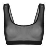 Female Transparent Erotic Bra / Sexy U Neck Lingerie with See Through Mesh - EVE's SECRETS
