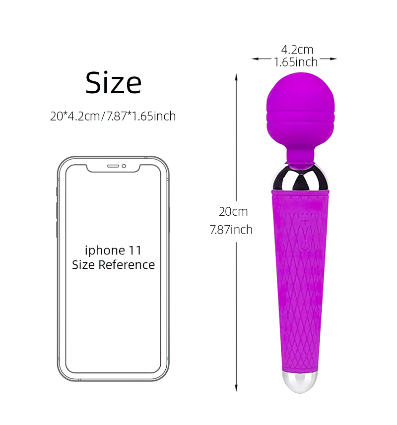 USB Recharge Female Clitoris Vibrator / Vibrating G-Spot Stimulator / Female Wand Massager - EVE's SECRETS