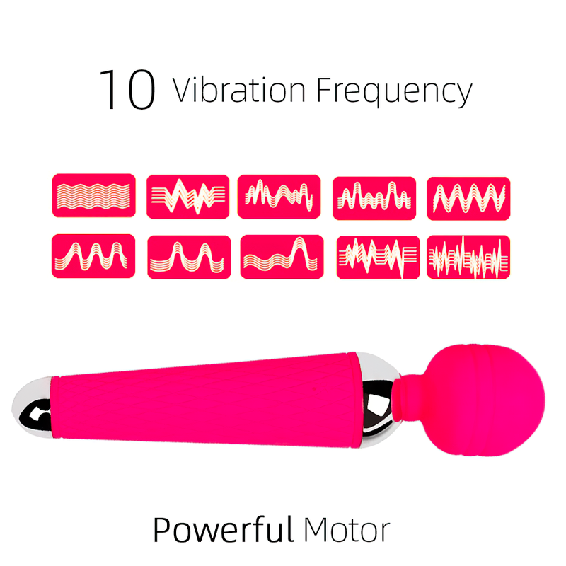 USB Recharge Female Clitoris Vibrator / Vibrating G-Spot Stimulator / Female Wand Massager - EVE's SECRETS