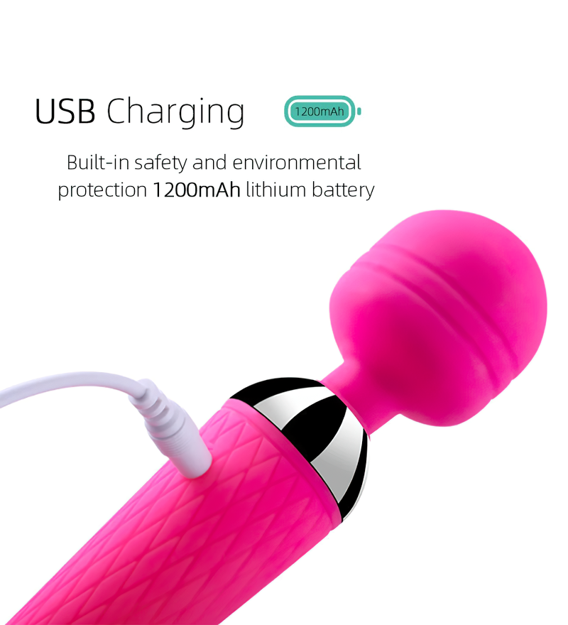 USB Recharge Female Clitoris Vibrator / Vibrating G-Spot Stimulator / Female Wand Massager - EVE's SECRETS