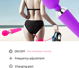 USB Recharge Female Clitoris Vibrator / Vibrating G-Spot Stimulator / Female Wand Massager - EVE's SECRETS