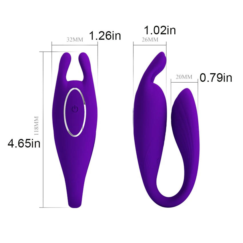 Female Wireless Remote Vibrator / Two Motors Sex Toy For Clitoral And G-Spot Stimulation - EVE's SECRETS
