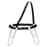 Fetish Fashion Adjustable Tassel Chain Belt Harness / Sexy PU leather Belt for Men and Women - EVE's SECRETS