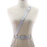 Fetish Fashion Adjustable Tassel Chain Belt Harness / Sexy PU leather Belt for Men and Women - EVE's SECRETS