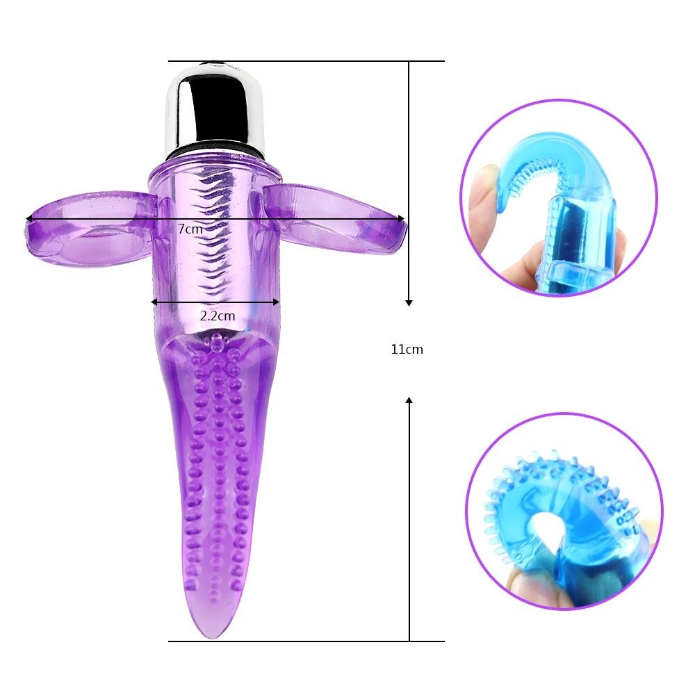 Finger&Tongue Clitoris Stimulator with Bullet Vibrator / Adult Breast Massager for Ladies - EVE's SECRETS