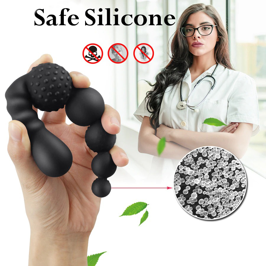 Flexible Anal Beads in Black Color / Sex Toy for Men and Women - EVE's SECRETS