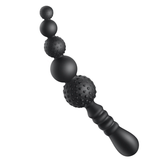 Perles anales flexibles de couleur noire / jouet sexuel pour hommes et femmes