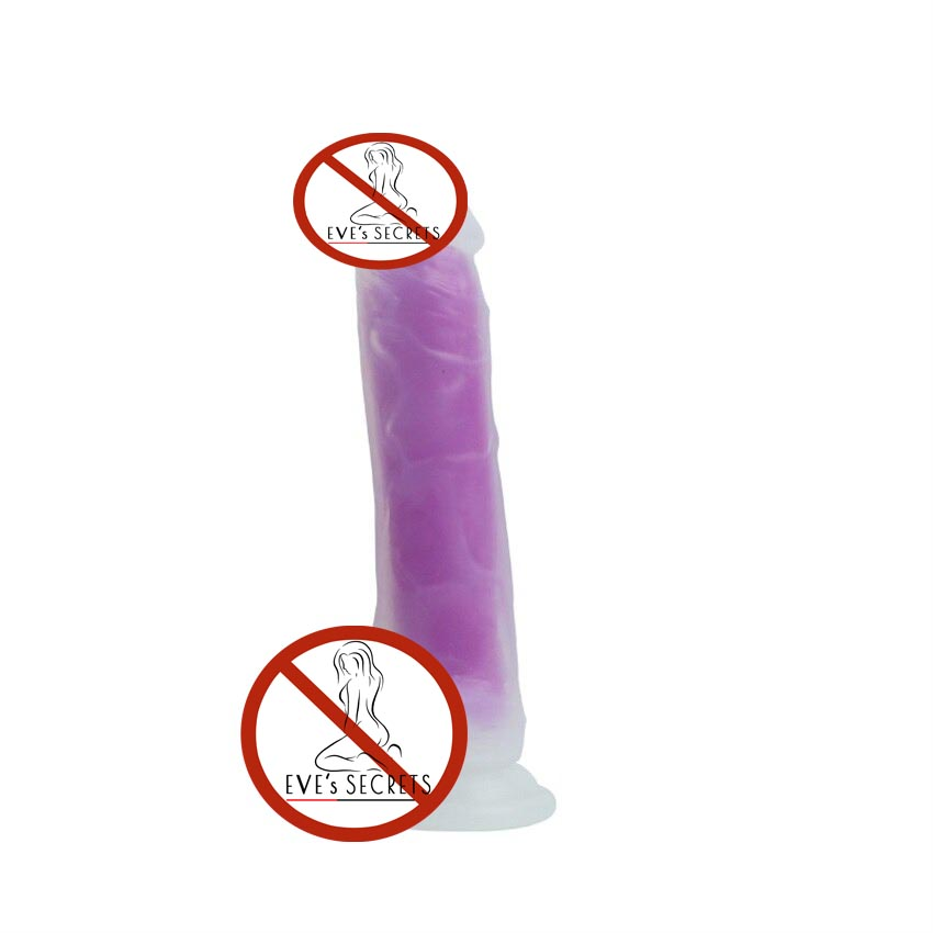 Fluorescent Realistic Dildo / Glowing Dick for Women / Huge Silicone Flexible Penis - EVE's SECRETS