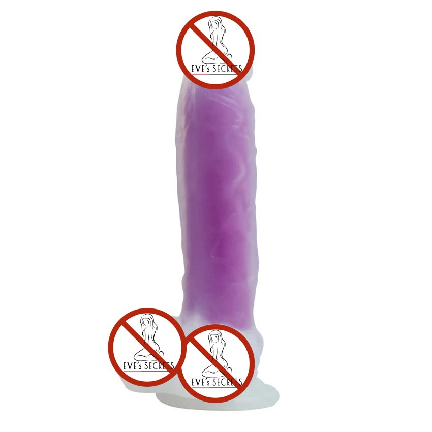 Fluorescent Realistic Dildo / Glowing Dick for Women / Huge Silicone Flexible Penis - EVE's SECRETS