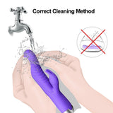 G-Spot Rabbit Powerful Vibrator / Double Penetration Vibrating Dildo Vagina Masturbation - EVE's SECRETS