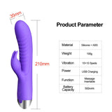 G-Spot Rabbit Powerful Vibrator / Double Penetration Vibrating Dildo Vagina Masturbation - EVE's SECRETS