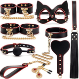 Genuine Leather BDSM Kit / Fetish Bondage 8-Piece Set for Erotic Games - EVE's SECRETS