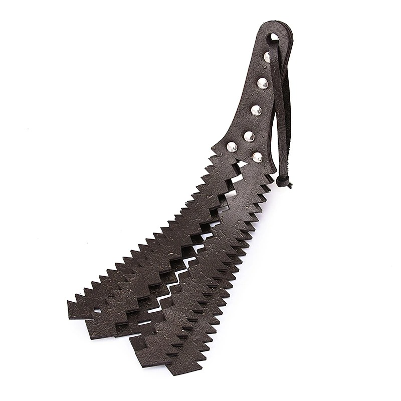 Genuine Leather Whip With Rivets / Unisex BDSM Sex Toys For Adult Games And Your Erotic Fantasies - EVE's SECRETS