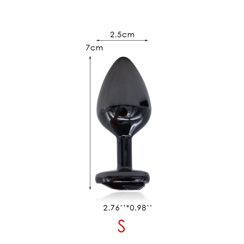 Gunmetal Heart Shape Stainless Steel Butt Plug / Dildo Vibrator Anal Plug / Adult Massager Toy - EVE's SECRETS