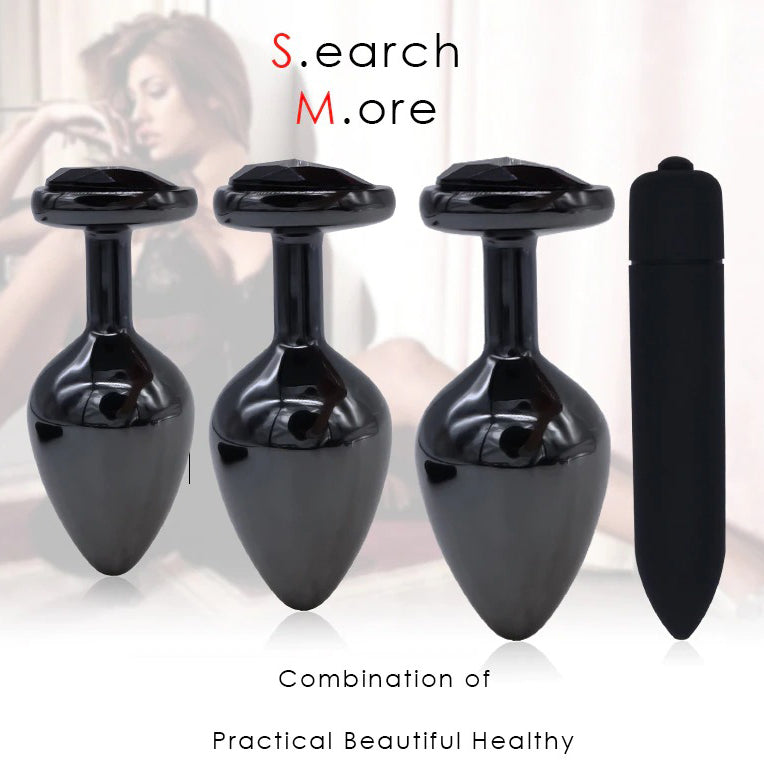 Gunmetal Heart Shape Stainless Steel Butt Plug / Dildo Vibrator Anal Plug / Adult Massager Toy - EVE's SECRETS