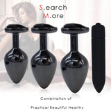 Gunmetal Heart Shape Stainless Steel Butt Plug / Dildo Vibrator Anal Plug / Adult Massager Toy - EVE's SECRETS