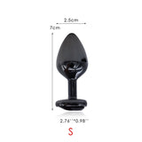Gunmetal Heart Shape Stainless Steel Butt Plug / Dildo Vibrator Anal Plug / Adult Massager Toy - EVE's SECRETS