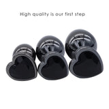 Gunmetal Heart Shape Stainless Steel Butt Plug / Dildo Vibrator Anal Plug / Adult Massager Toy - EVE's SECRETS