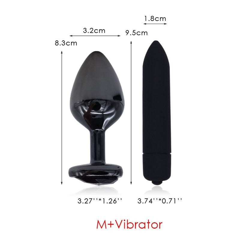 Gunmetal Heart Shape Stainless Steel Butt Plug / Dildo Vibrator Anal Plug / Adult Massager Toy - EVE's SECRETS