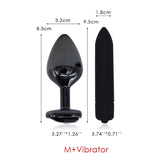 Gunmetal Heart Shape Stainless Steel Butt Plug / Dildo Vibrator Anal Plug / Adult Massager Toy - EVE's SECRETS