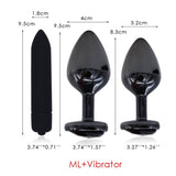 Gunmetal Heart Shape Stainless Steel Butt Plug / Dildo Vibrator Anal Plug / Adult Massager Toy - EVE's SECRETS