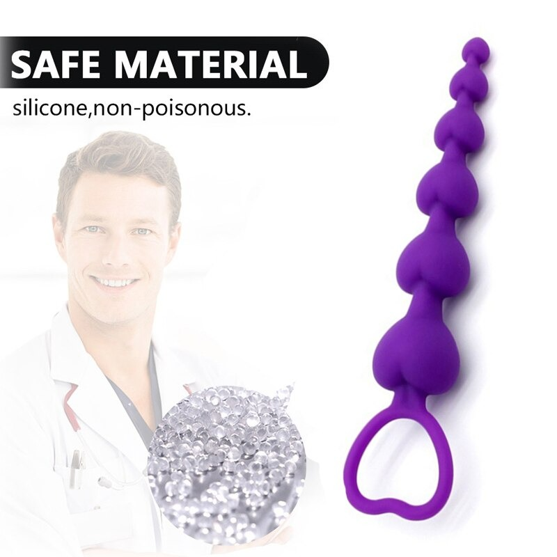 Heart Shaped Silicone Anal Beads / Sexual Butt Plug Balls / Sex Toys For Women - EVE's SECRETS