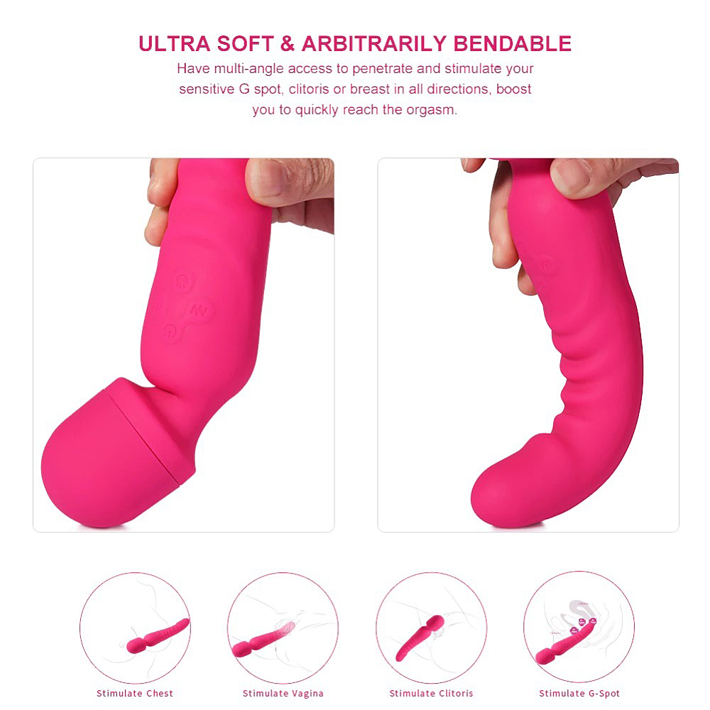 Heating Wand Vibrator / Waterproof Vaginal G-Spot Stimulator / Clitoral Massager - EVE's SECRETS