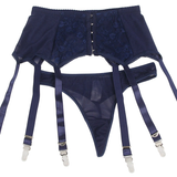High Waisted Garter Belt with Panties / Women's Sexy Lace Lingerie in Different Colors - EVE's SECRETS