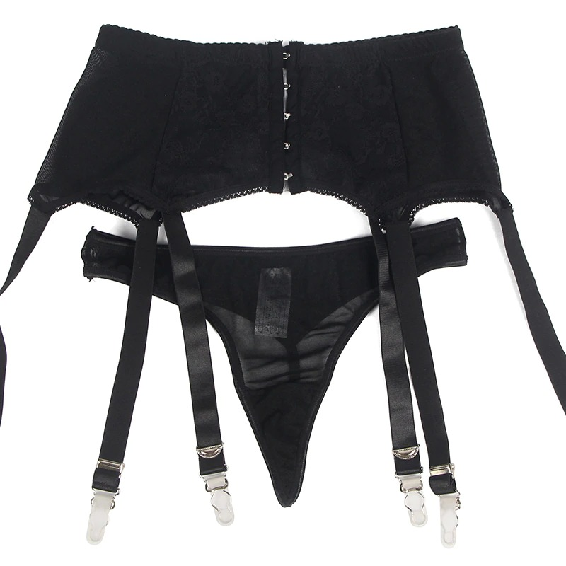 High Waisted Garter Belt with Panties / Women's Sexy Lace Lingerie in Different Colors - EVE's SECRETS