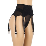 High Waisted Garter Belt with Panties / Women's Sexy Lace Lingerie in Different Colors - EVE's SECRETS