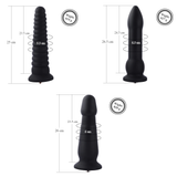 HISMITH 25-26cm Lifelike Silicone Black Dildos Blades with Keel for Hismith Sex Machines - EVE's SECRETS