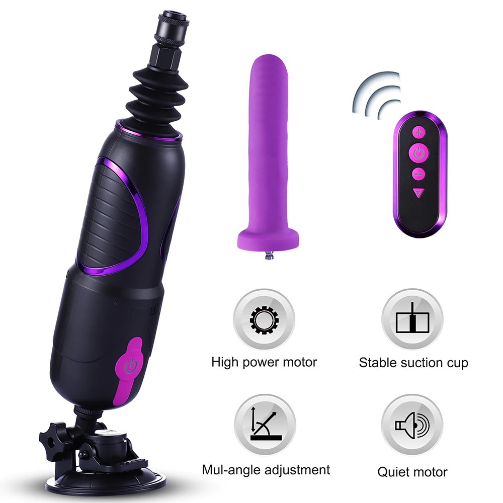 HISMITH Pro Traveler 2.0 Mini Sex Machine / App Remote Control KlicLok Sex Machine Gun with Suction Cup and Silicone Dildo - EVE's SECRETS