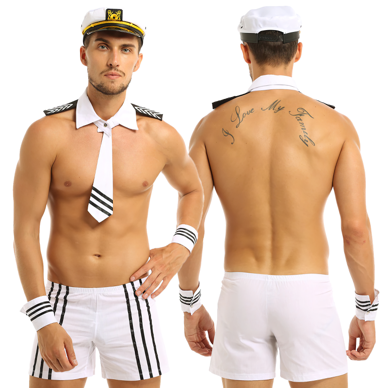 Hot Clubwear Male Costume / Sexy Navy Sailor Cosplay Uniform / Roleplay Exotic Costume - EVE's SECRETS
