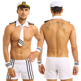 Hot Clubwear Male Costume / Sexy Navy Sailor Cosplay Uniform / Roleplay Exotic Costume - EVE's SECRETS